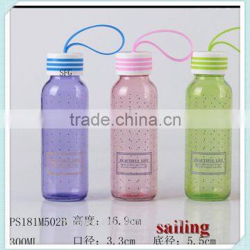 BPA Free 300ml Eco Friendly PC Plastic Dull Polished Water Bottle,colorful Plastic Water Bottle photo-2