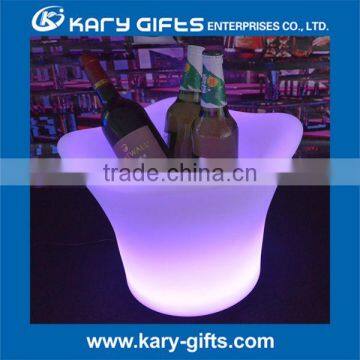 Cooler ice container Champagne Plastic LED illuminated Ice Bucket