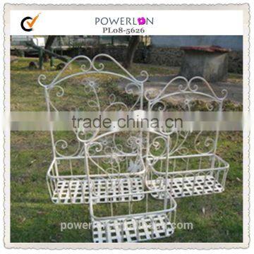 POWERLON Vintage wrought iron S/3 wall planter holder home and garden furniture