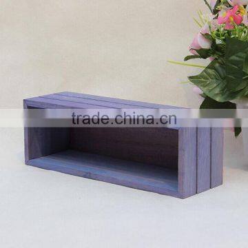 Decorative Handmade Unfinished Small Timber Crate for Plant photo-3