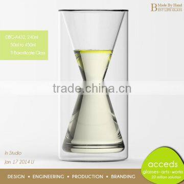Decorative Sleeve Attched Doube Wall Glass Milk Cup In 2014 photo-6