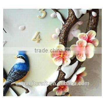 European Creative 3d Plum Cartoon Picture Wall Clock