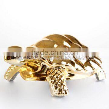 The Family Decorates Plating Gold Glass Artware Tortoise photo-2