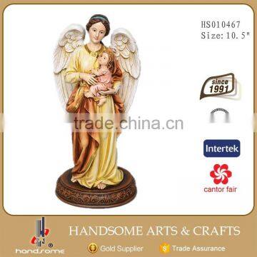 8.5 Inch Resin Craft Religious Items Home Decoration Guardian Angel Statues photo-2