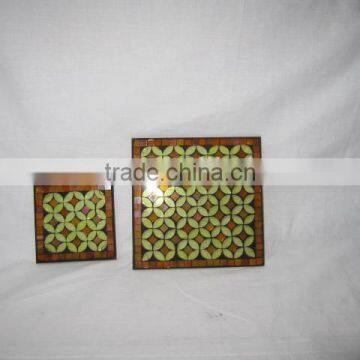 Square Shaope Glass Mosaic Plate