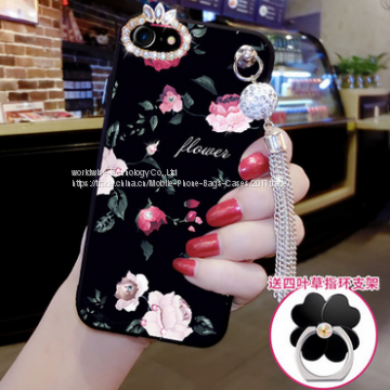 Diamond Housing Case Silicone Mobile Phone Cases for IPhone7/7Plus/6/6s/6plus/6splus Cell Phone Finger Ring Stent Holder photo-3