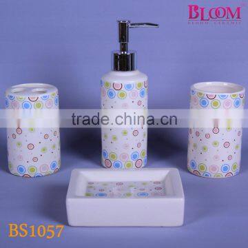 Cheap hotel bathroom accessories set ceramic bathroom set