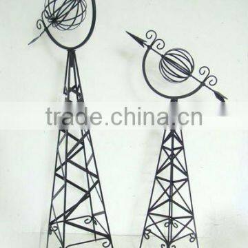 Metal Plant Stake With Globe