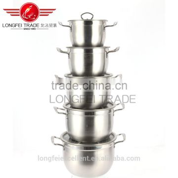 high quality stainless steel handle different size hot sale stainless steel cookware