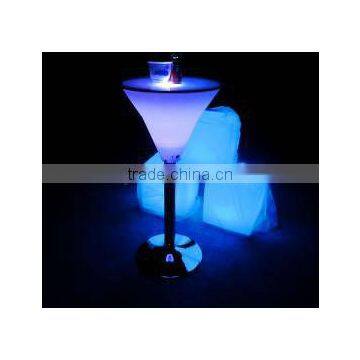 Glowing tall bar tables / led outdoor light bar furniture