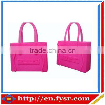 new design women handbag jelly candy color silicone bag