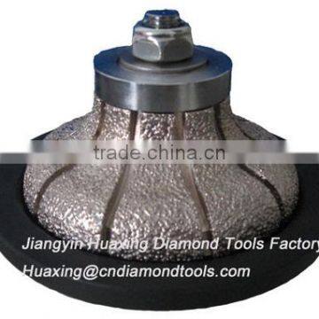 Vacuum Brazed Diamond edge profile wheel/High quality Brazed diamond router bits