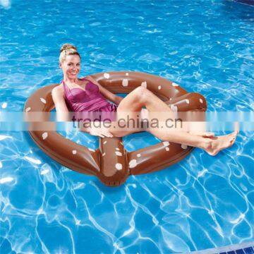 Giant Inflatable Pretzel Pool Float for Three Kids or Two Adluts Outdoor Swimming Pool Inflatable Toys photo-2