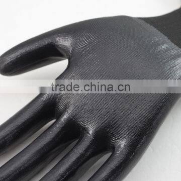 Nmsafety 13 Gauge Nylon Knitted Black Smooth Nitrile Coated Oil-resistant Working Gloves photo-4
