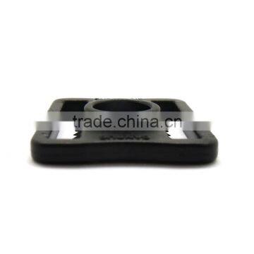 1" Chin Strap Buckle, Plastic Adjustable Buckle With Teeth, Plastic Adjustable Loop With Teeth in Black photo-4