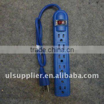 S90088 Bule Color 6 Outlet Power Strip Electric Outlet