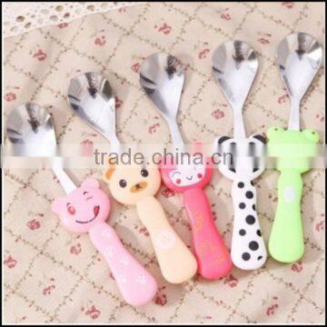 2015 Hot Sell Cartoon Food Grade Plastic Handle Stailess Steel Spoons Supplier in China,food Grade Plastic Spoons Supplier photo-3