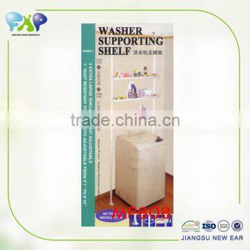4 tier telescopic stainless steel adhesive bathroom pole shelf