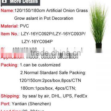 120 / 150 / 180 cm Wholesale Artificial Grass Onion Grass in Pot Artificial Pots Plants for Decoration photo-6