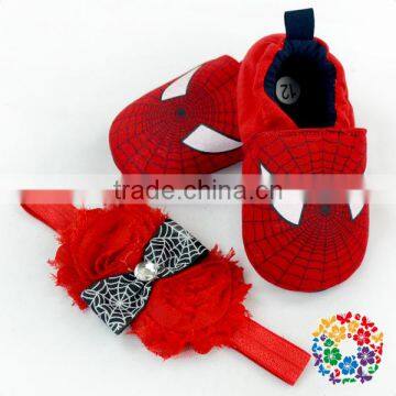 2016 Special Baby Girl Shoes Cartoon Character Pattern Shoes With Matched Headband Cotton Warm Shoes Whoelsale photo-2