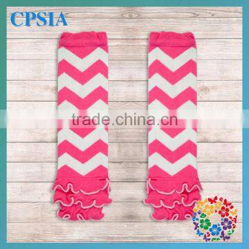 2014 Boutique Girls Clothing Hot pink and White Baby Zig Zag leg warmers