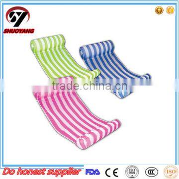 Logo accept Wholesale Nylon Swimming Pool Floating Inflatable Water Hammock