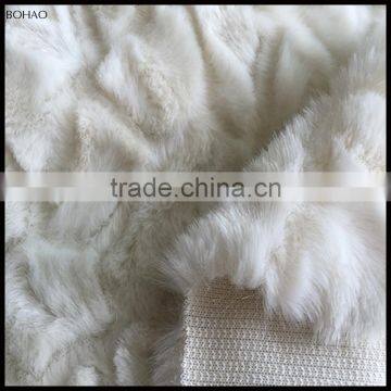 High Quality Artificial Rabbit Fur Pattern White Soft Fake Fur