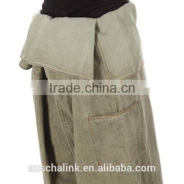 Custom Ladies Cropped Cotton Trousers Patterns New Design photo-4