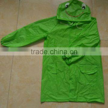 Green Frog PVC Kid Raincoat photo-3