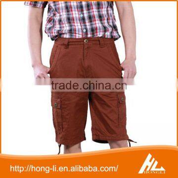 Factory direct fashion wholesale men' s casual cotton cargo shorts