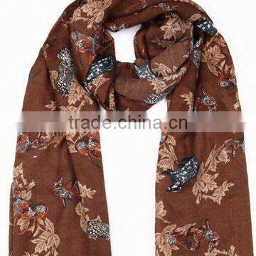 Fashion popular chiffon voile animal scarf