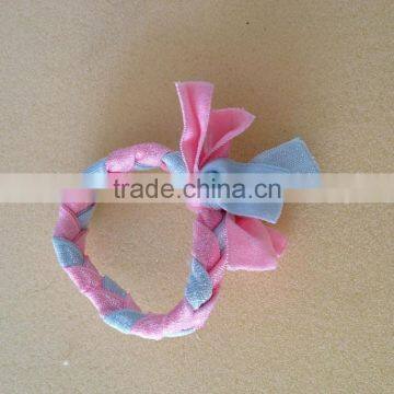 Fabric Cloth Braided Bracelet, Multi Function Fabric Cloth Hand Woven Bracelet Elastic Fabric Ponytail Holder photo-2