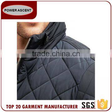 Men's Fashion Design Diamond Quilting Padded Hoody Jacket For Sale photo-5