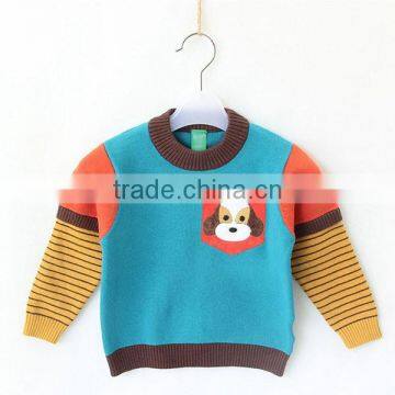 Children fake two pieces sweater baby winter clothes