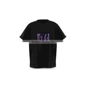 2013 wholesale newest fashion 100% cotton EL Sound Activated t-shirt