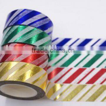 Foil Striped Washi Masking Decorative Tape