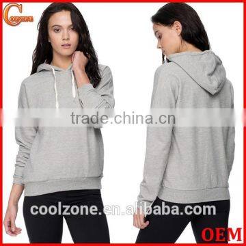 Hot sell female gym hoodie long sleeve ribbed cuffs hoodie wholesale