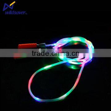 RGB LED light nylon cord skipping chinese manufacture jump rope