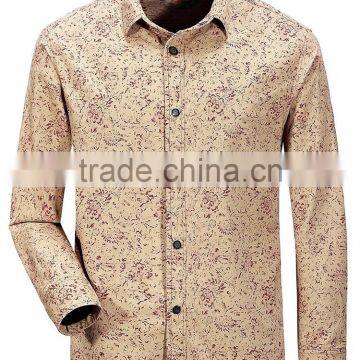 New design men casual shirts floral men european dress shirts