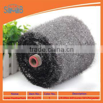 Factory Wholesale Polyester Lurex Feather Yarn on Cone for Machine Knitting Sweater photo-5