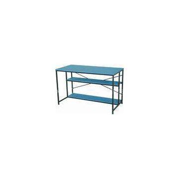 Large Steel Wooden Household Rectangle Dining Table Blue Modern DX-1122