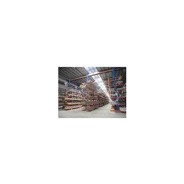 vertical double side cantilever racking system for long tubes and pipes stock