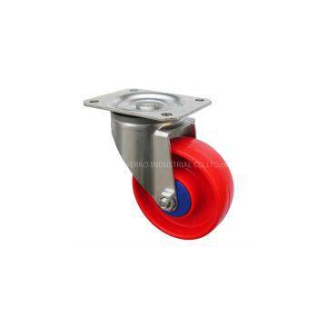 4inch Red 140KG Top Plate Swivel PP Industrial Caster