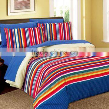100%polyester microfiber colourful bed sheet set
