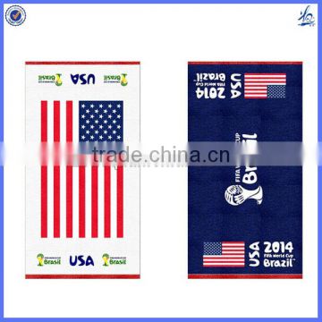 custom made usa beach towels/wholesale beach towels