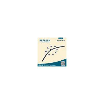 Multi clips Flat Wiper Blades (8 adaptors)