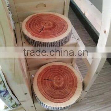 Creative Realistic Wooden Sofa Seat Cushion Annual Ring Stump Decorative Pillow