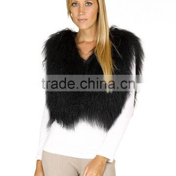 SJ238-01 Canada Fashion Elegant Sheep Fur Vest in Black 2016 photo-2