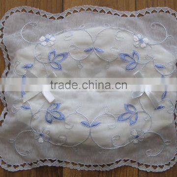 Special embroidery blue flower tissue place mat