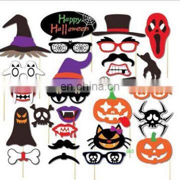 27pcs/set Pumpkin Witch Hats and Glasses Photo Booth Props Halloween Party Mask Set Decorations